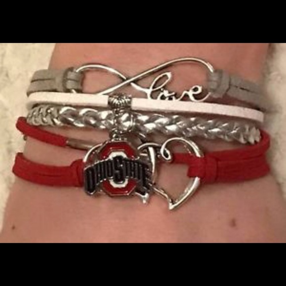 Silver Ohio State Football Love Bracelet everyday - Picture 2 of 3